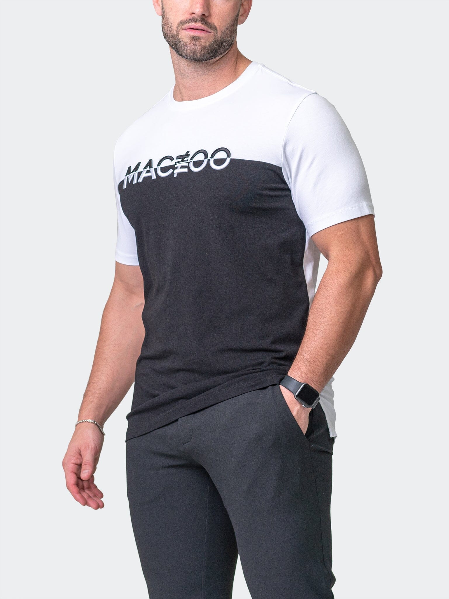 Colorblock Black Graphic Tee