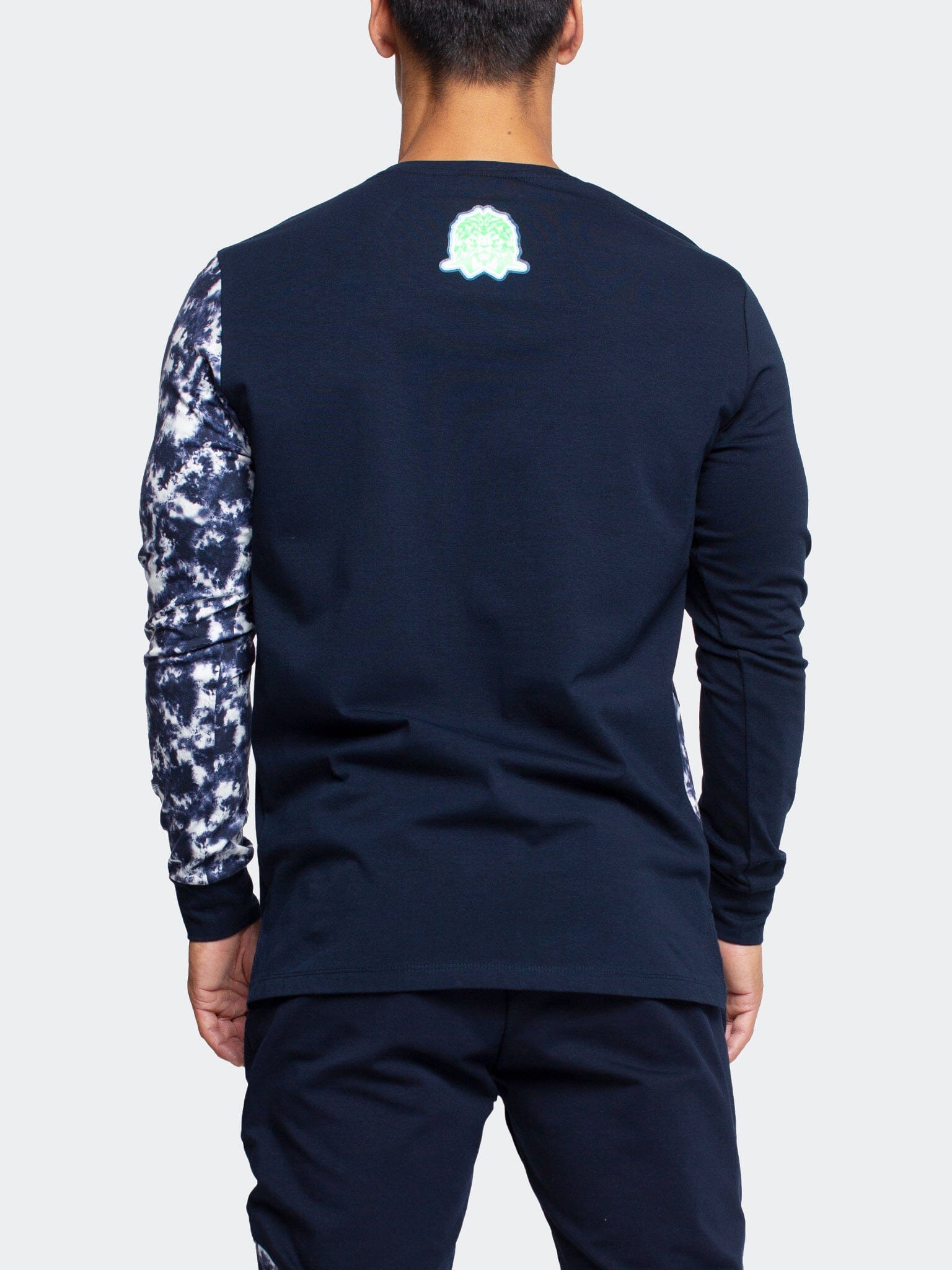 PanelTieDye Blue Long Sleeve Tee