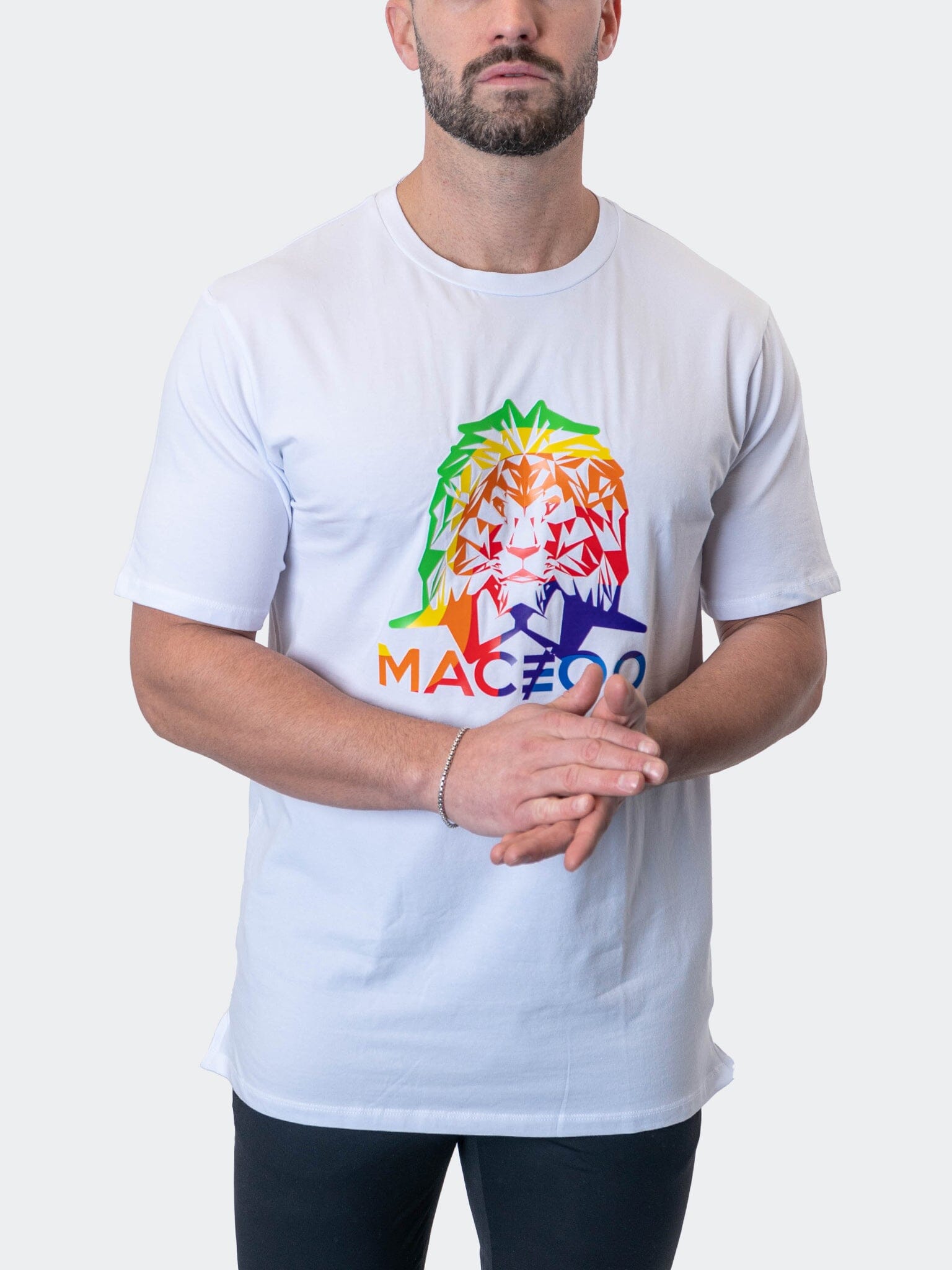 Tee LionRainbow White