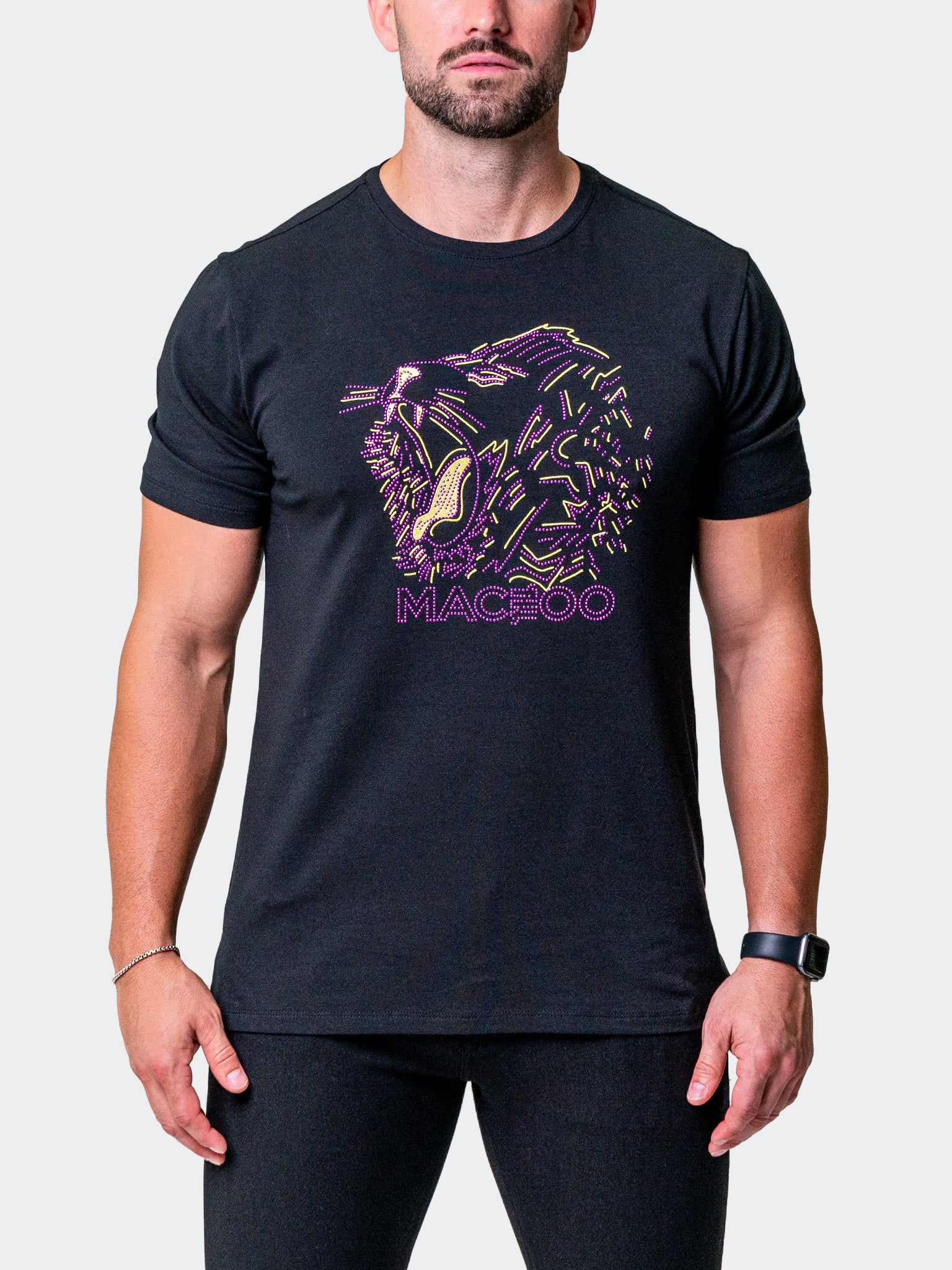Outline Black Lion Tee