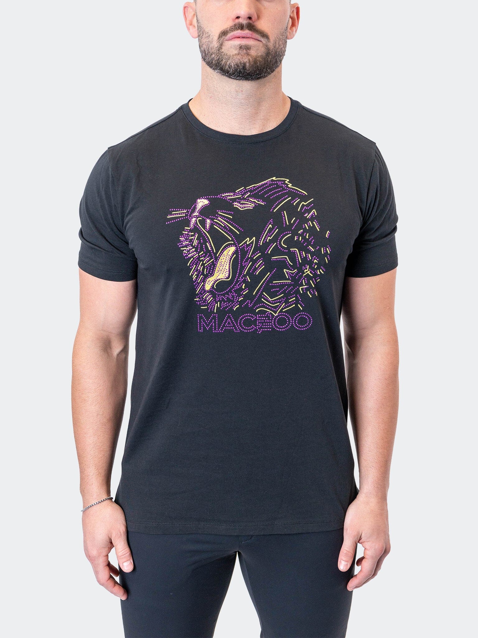 PlacementWhite Black Lion Tee