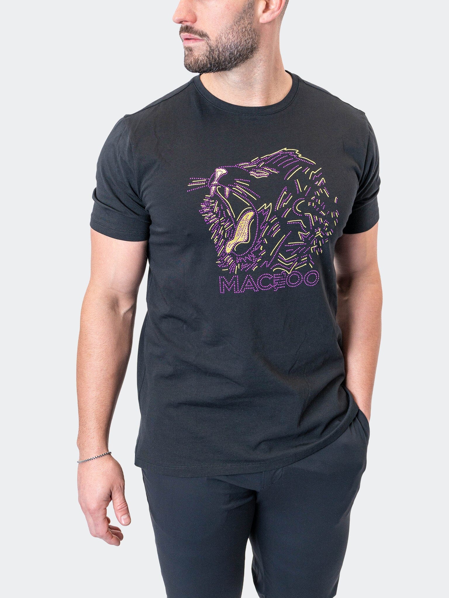 PlacementWhite Black Lion Tee