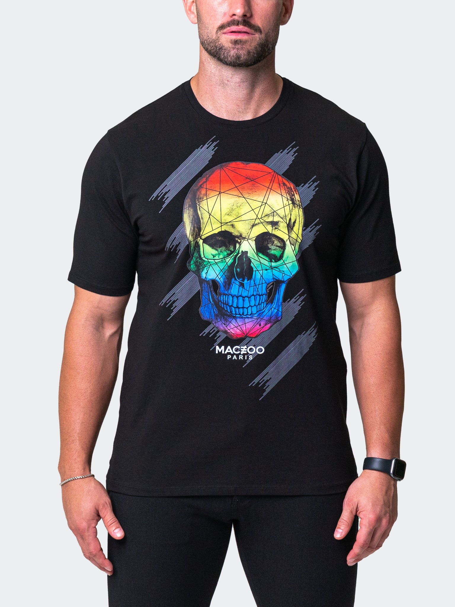 SkullMulti Black Graphic Tee