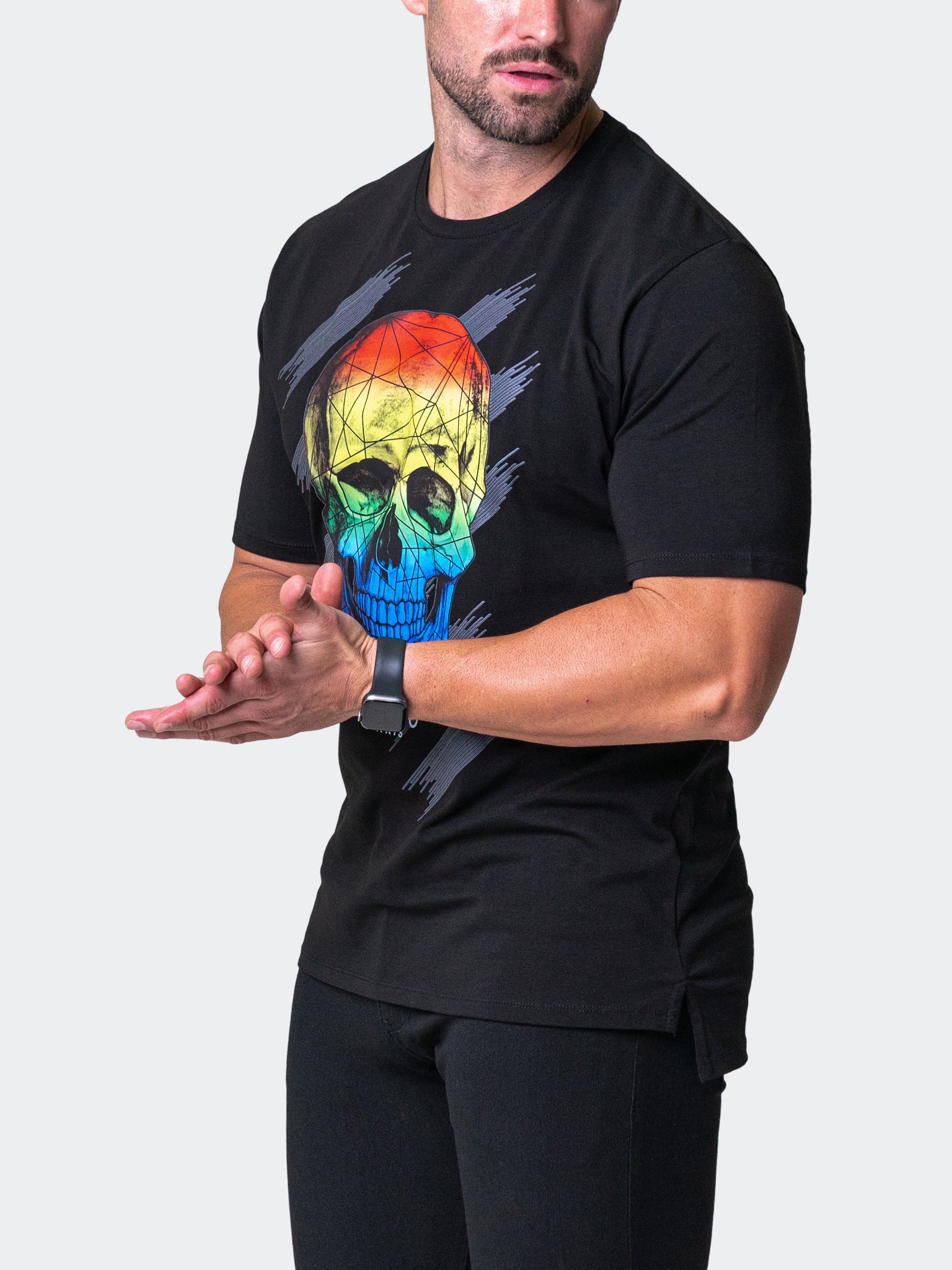 SkullMulti Black Graphic Tee