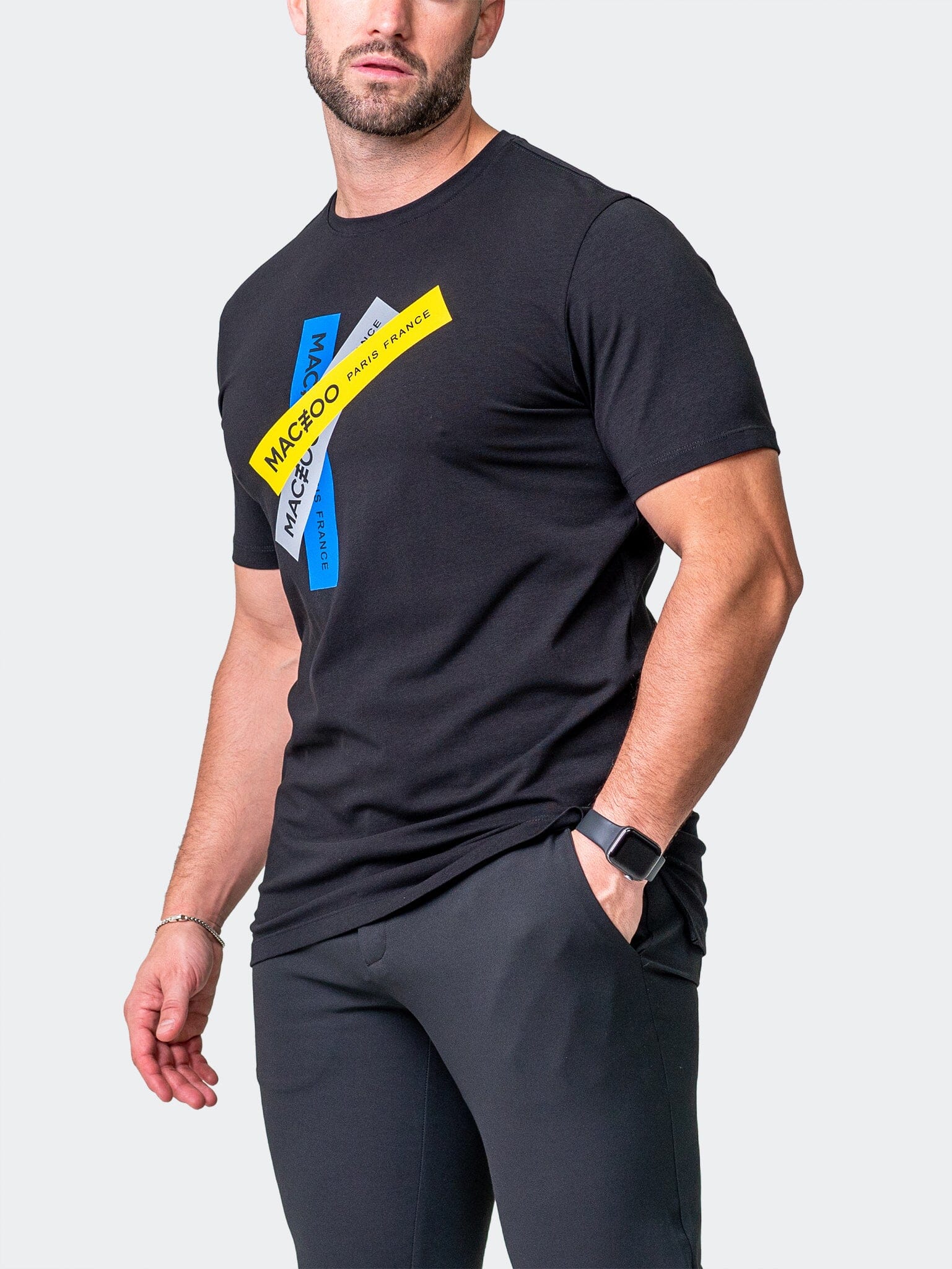 Tee Stacked Black