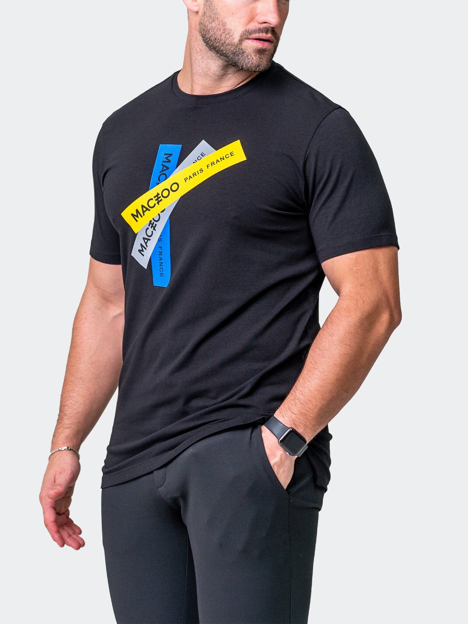 Tee Stacked Black