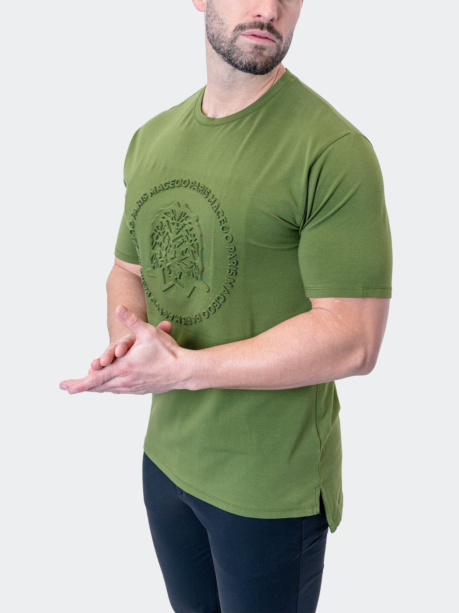 Stamped Green Logo Tee