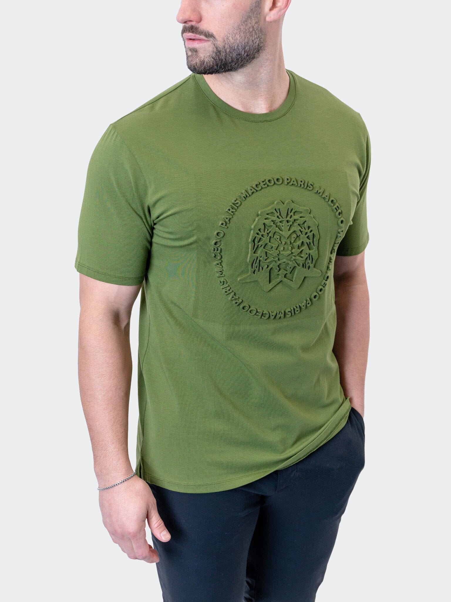 Stamped Green Logo Tee