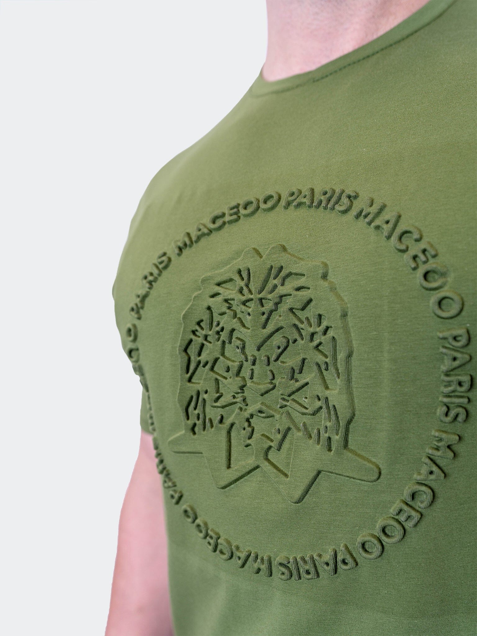 Stamped Green Logo Tee