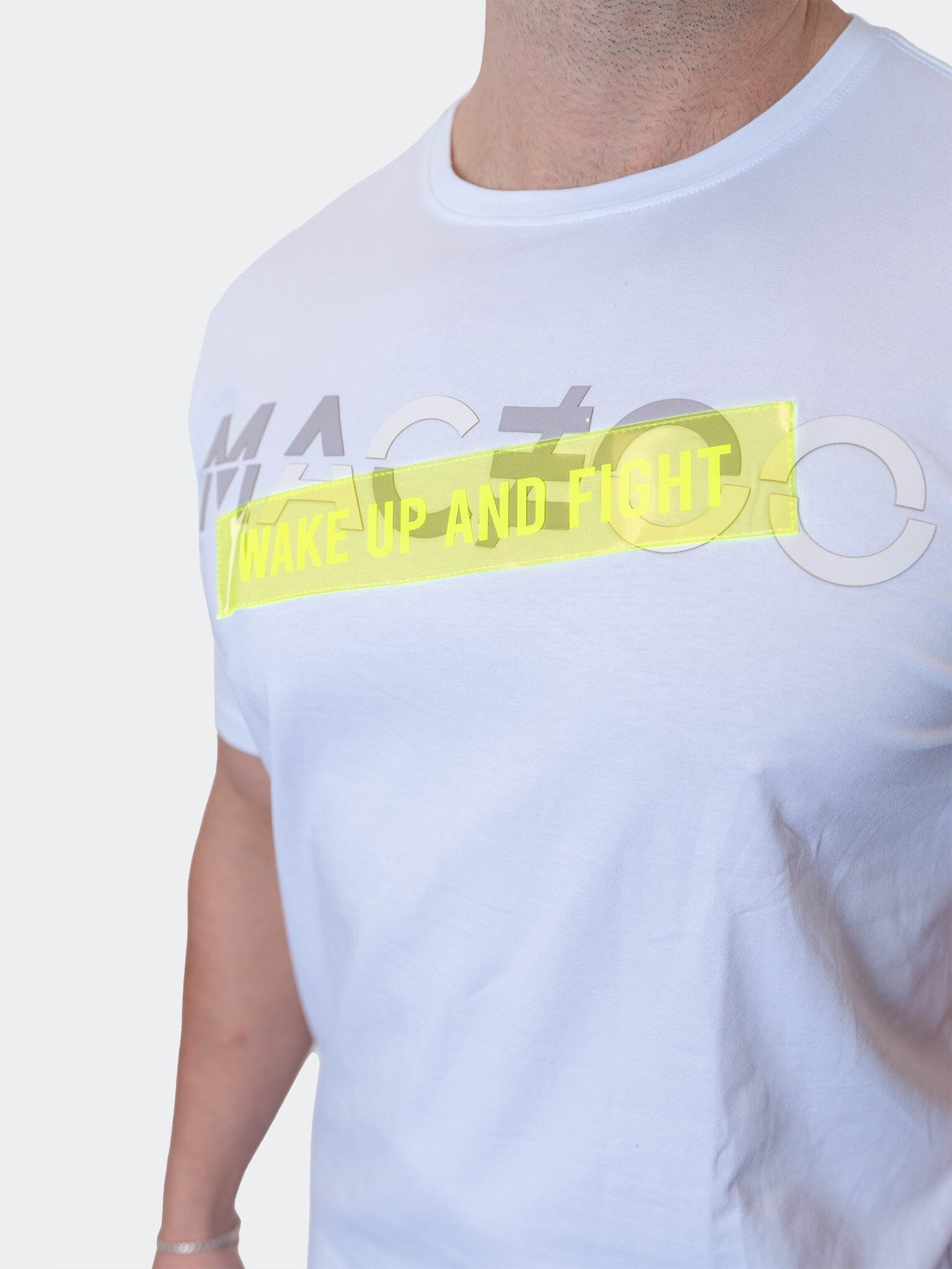 WakeUpFight White Graphic Tee