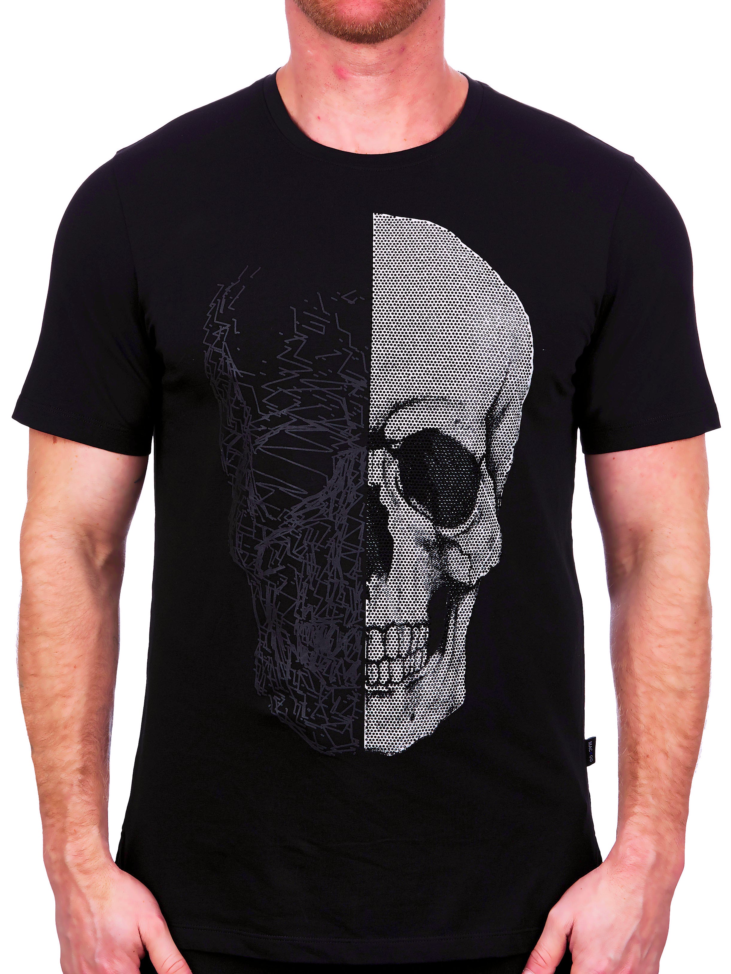 Tee SkullHalf Black