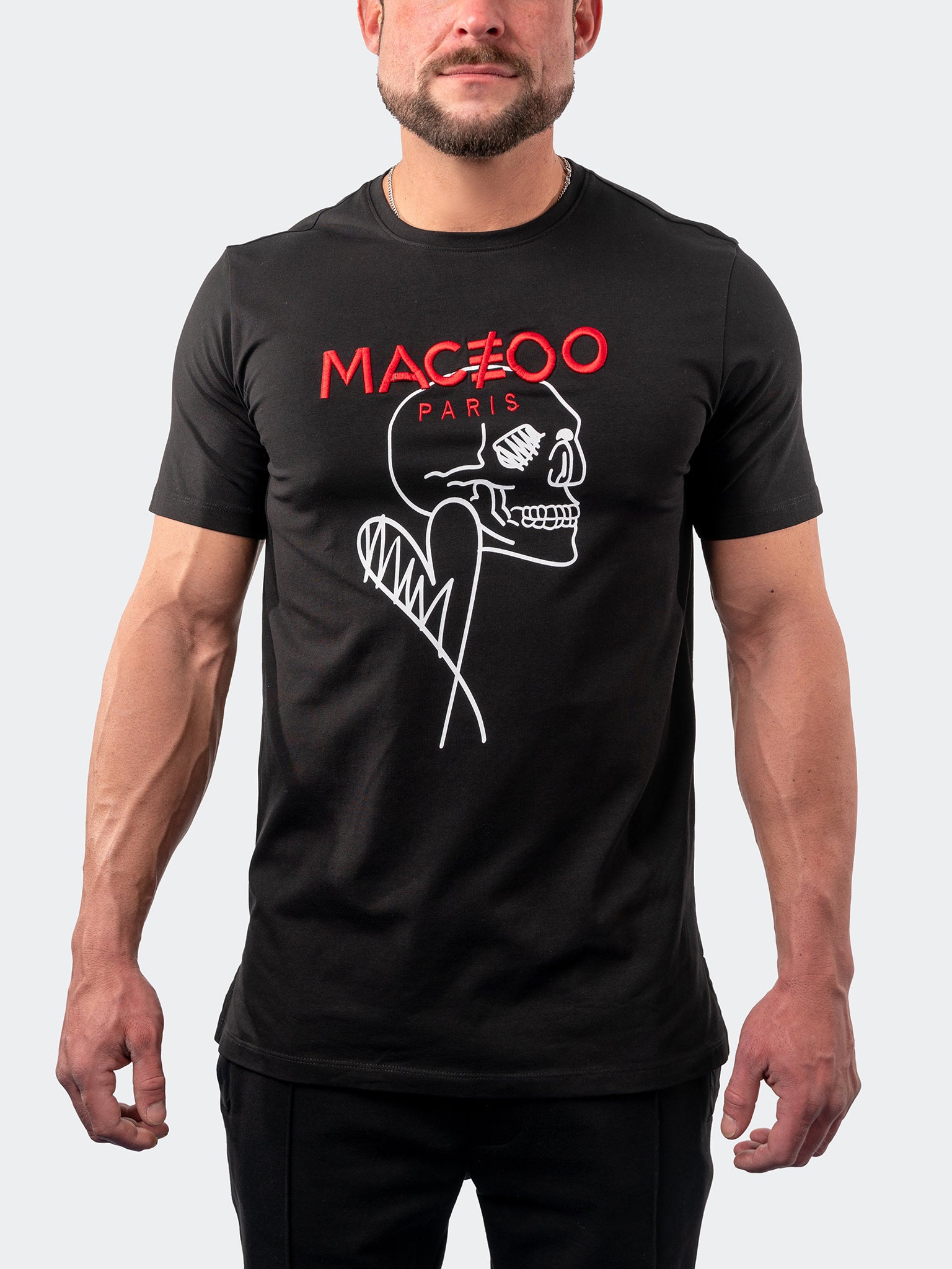 SkullHeart Black Graphic Tee