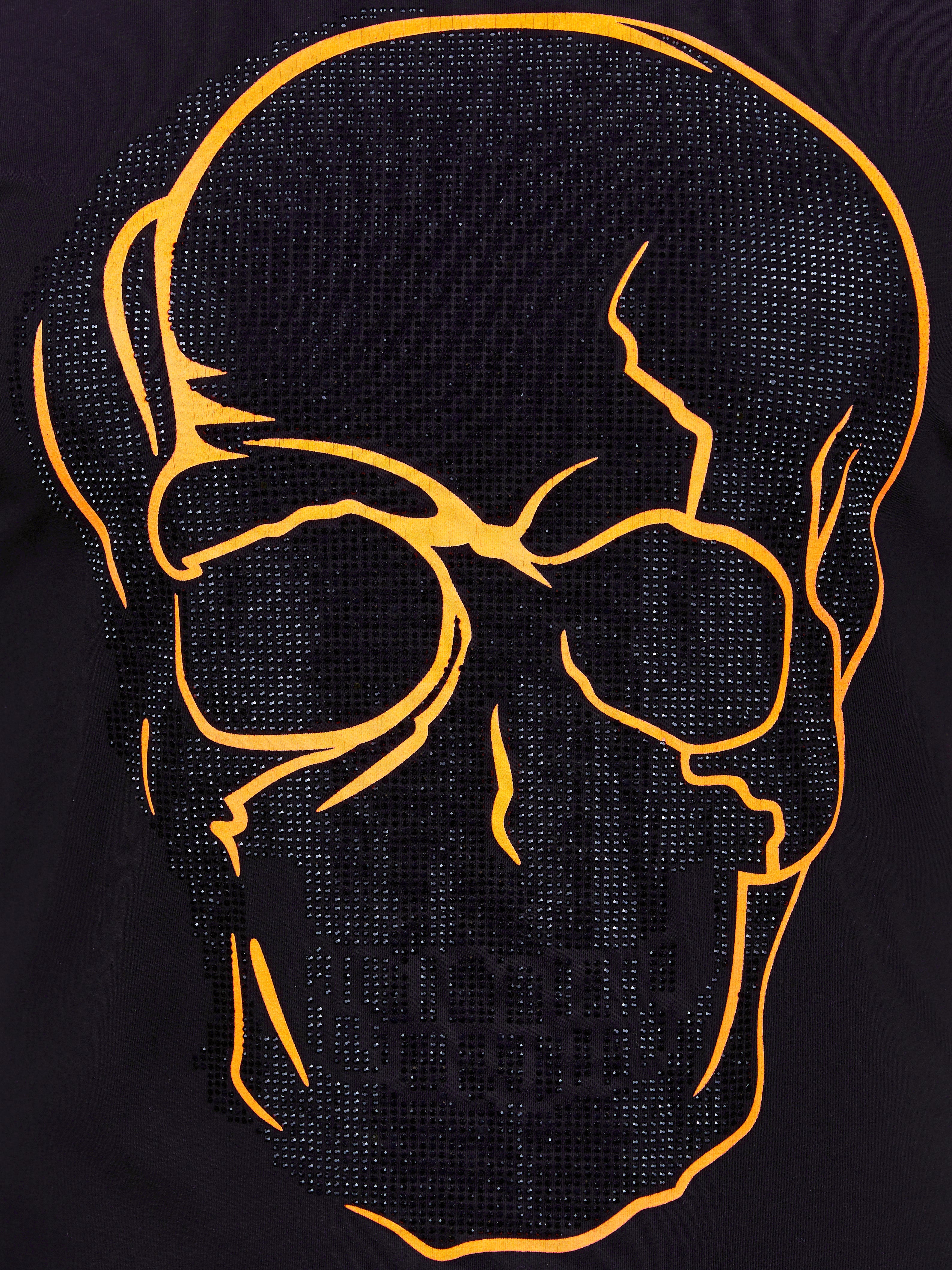 Tee SkullOrange Black
