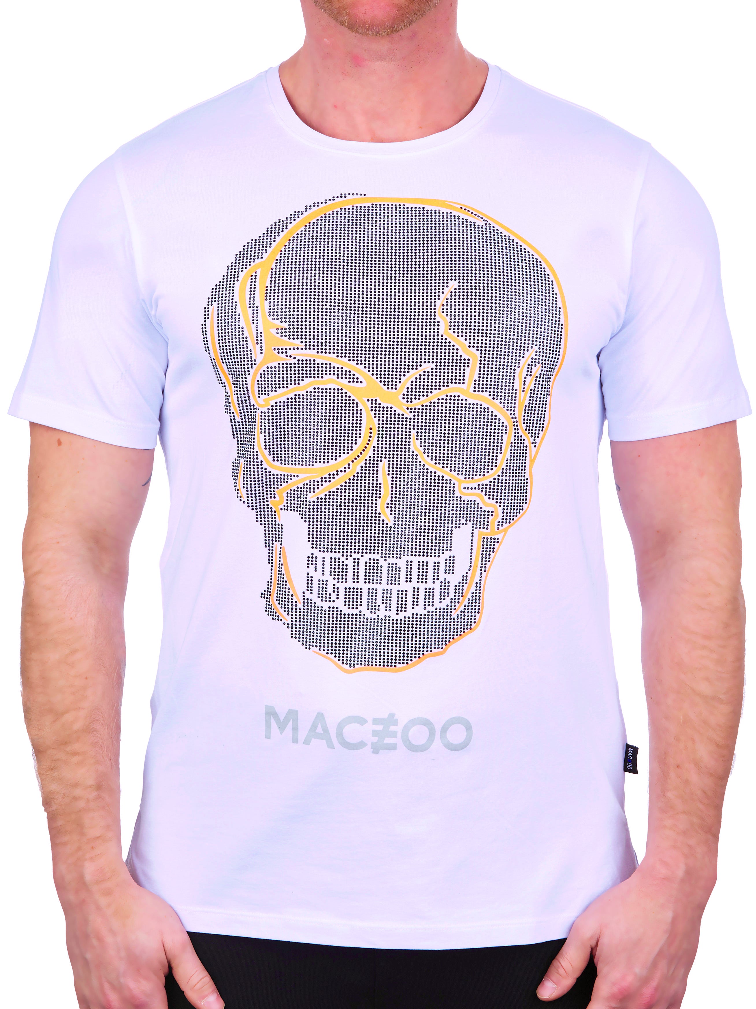 Tee SkullOrange White