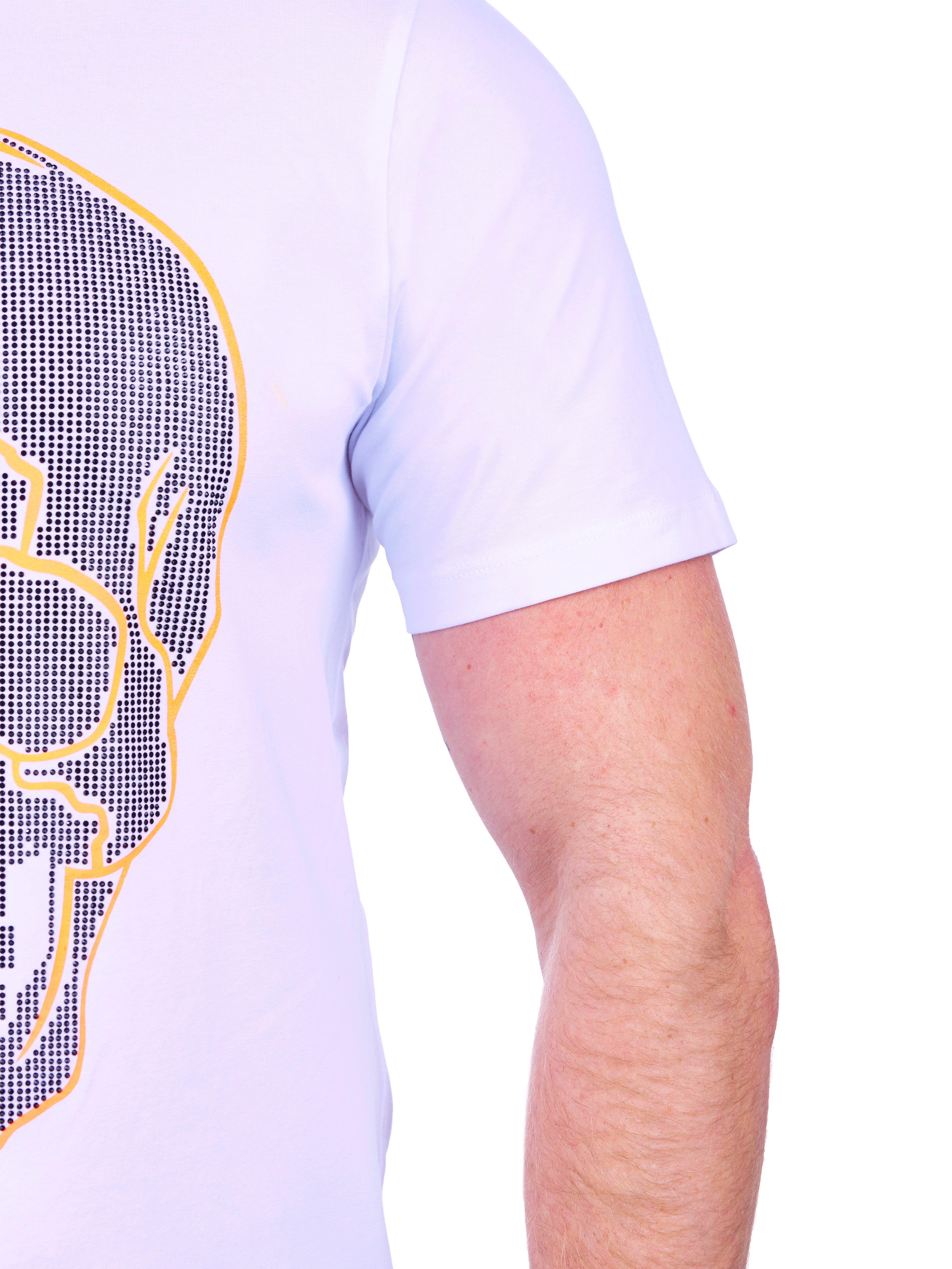 Tee SkullOrange White