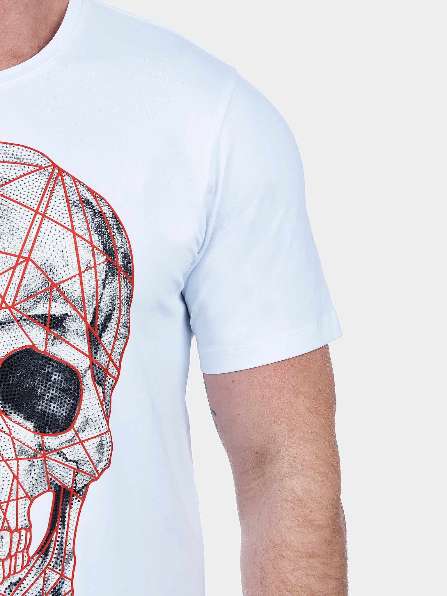 SkullRed White Graphic Tee