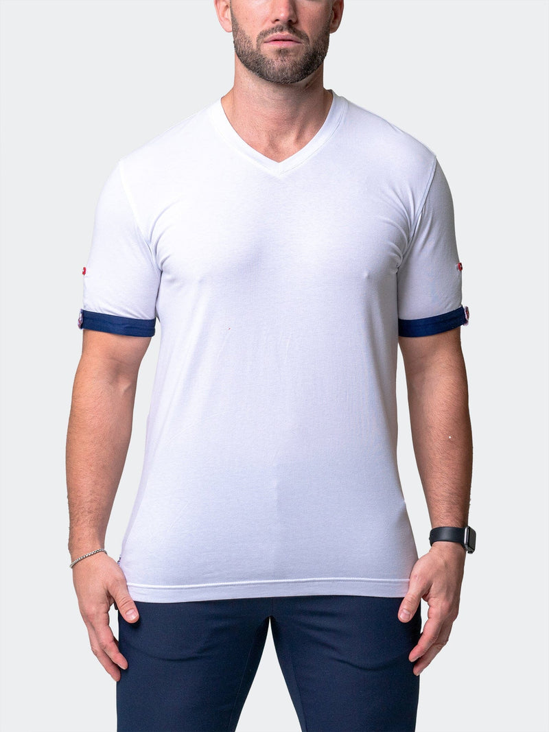 V-Neck VivaldiSolidGame White