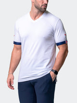 V-Neck VivaldiSolidGame White View-2