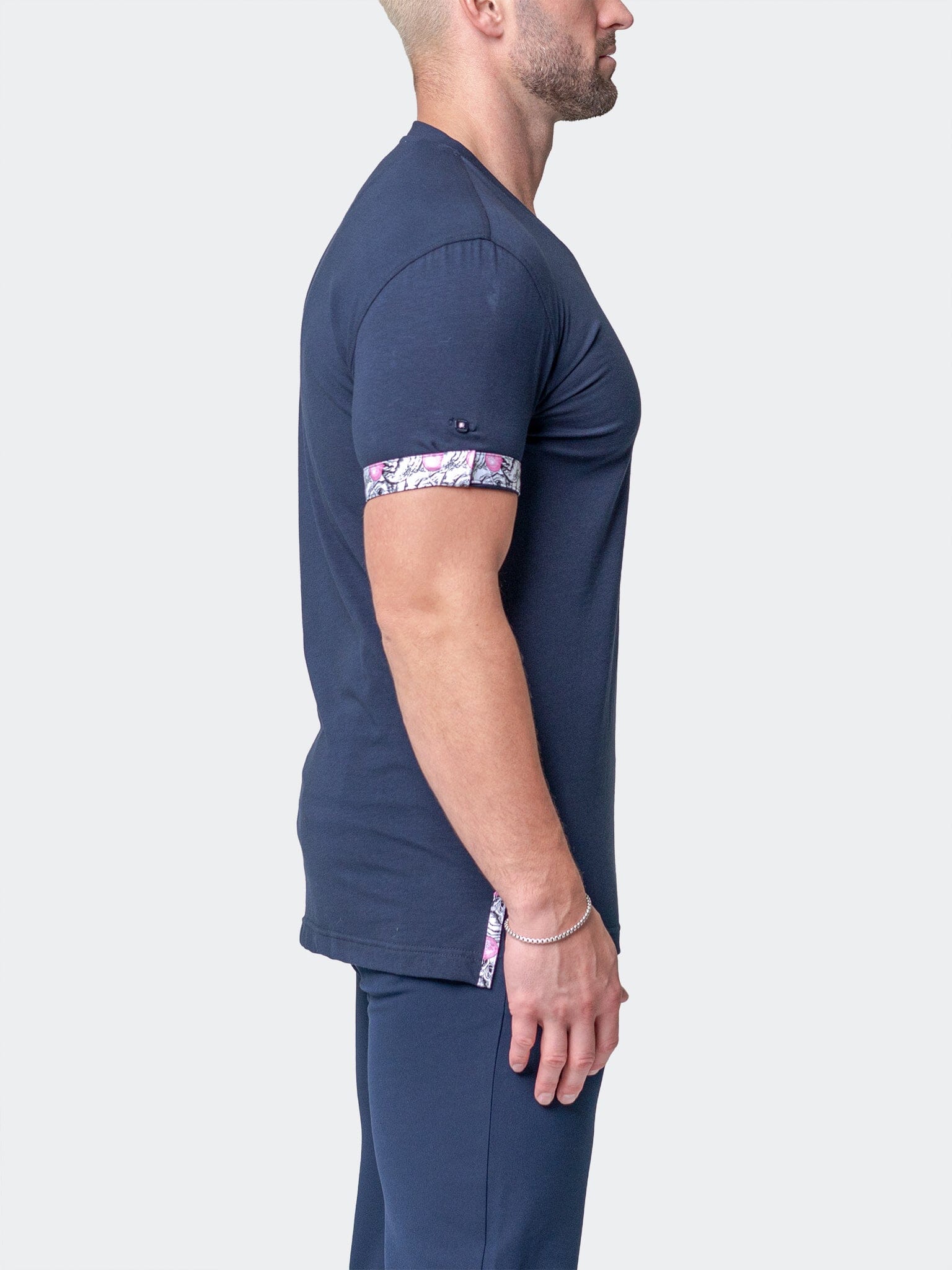 Vivaldi Solid Monkey Blue V-Neck