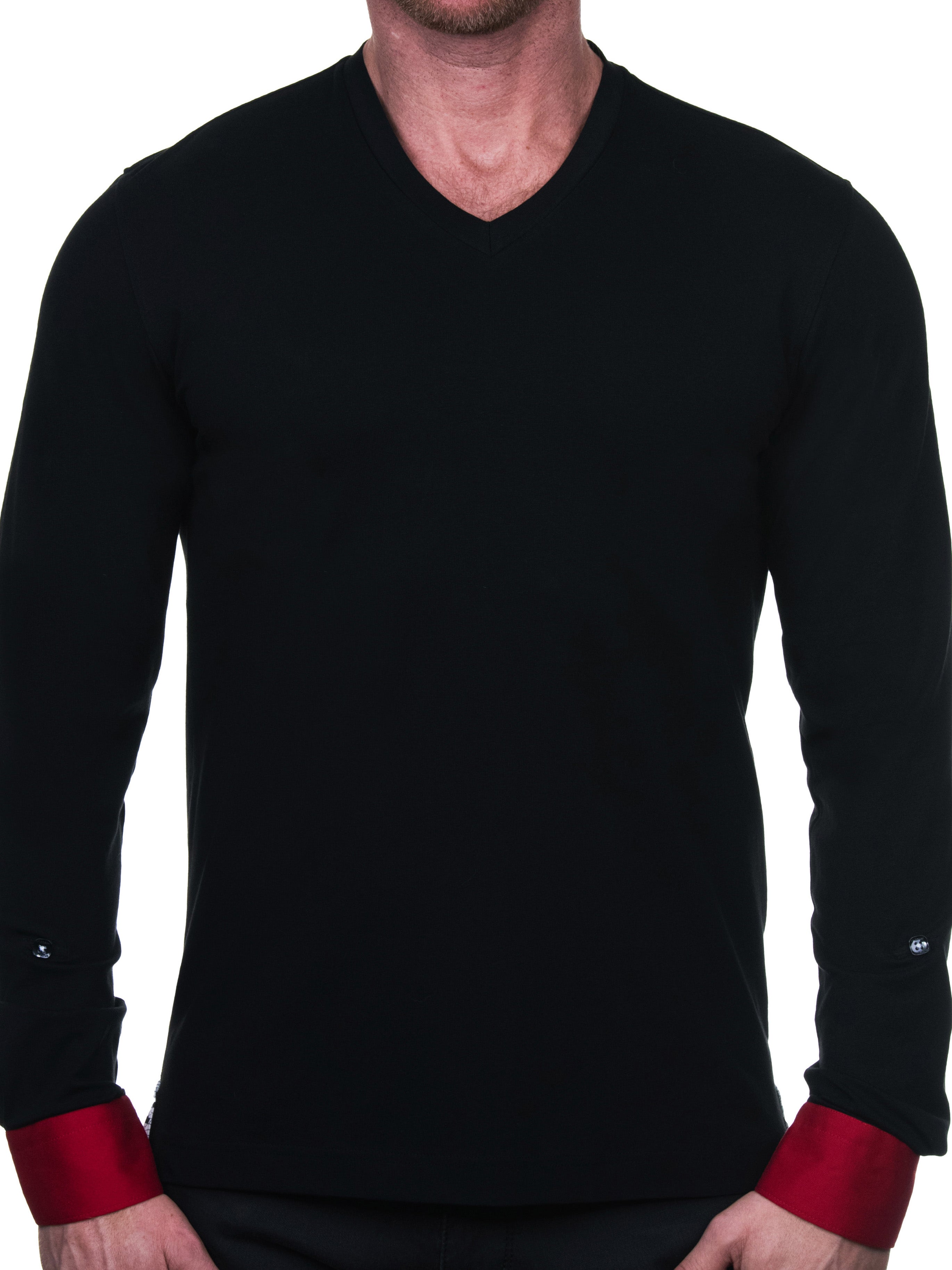 V-Neck Edison Geo Black