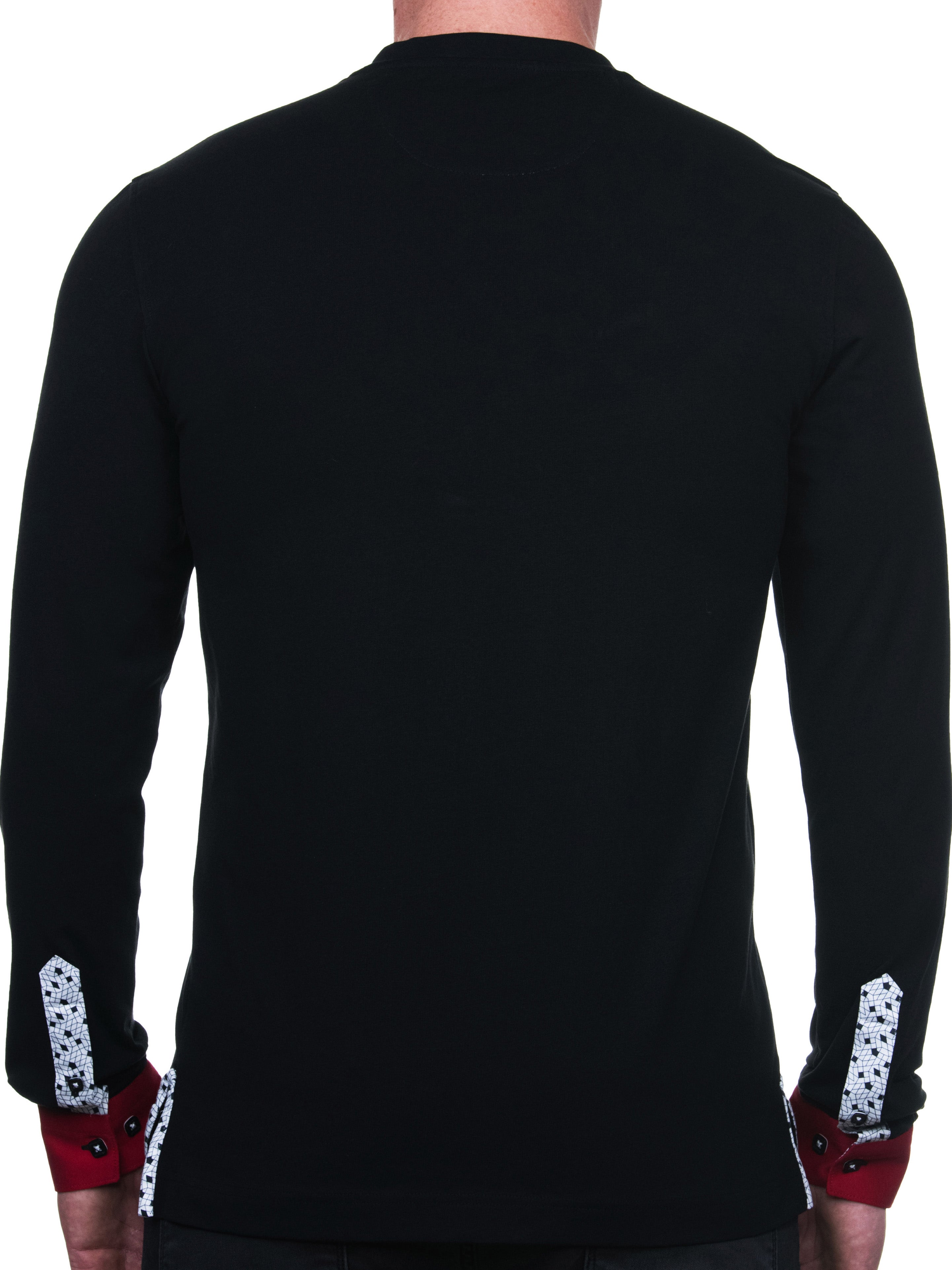 V-Neck Edison Geo Black