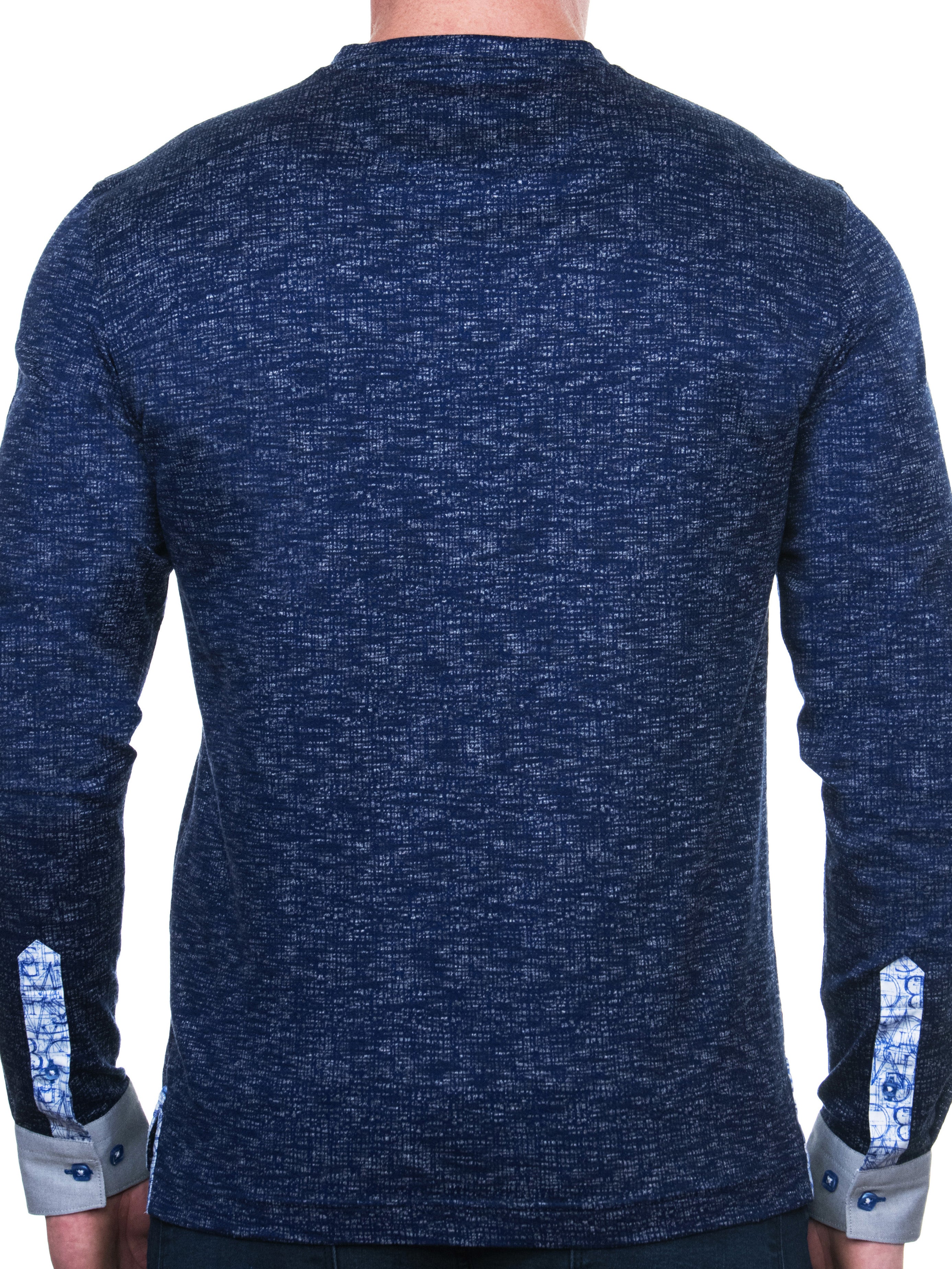 V-Neck Edison Grid Blue