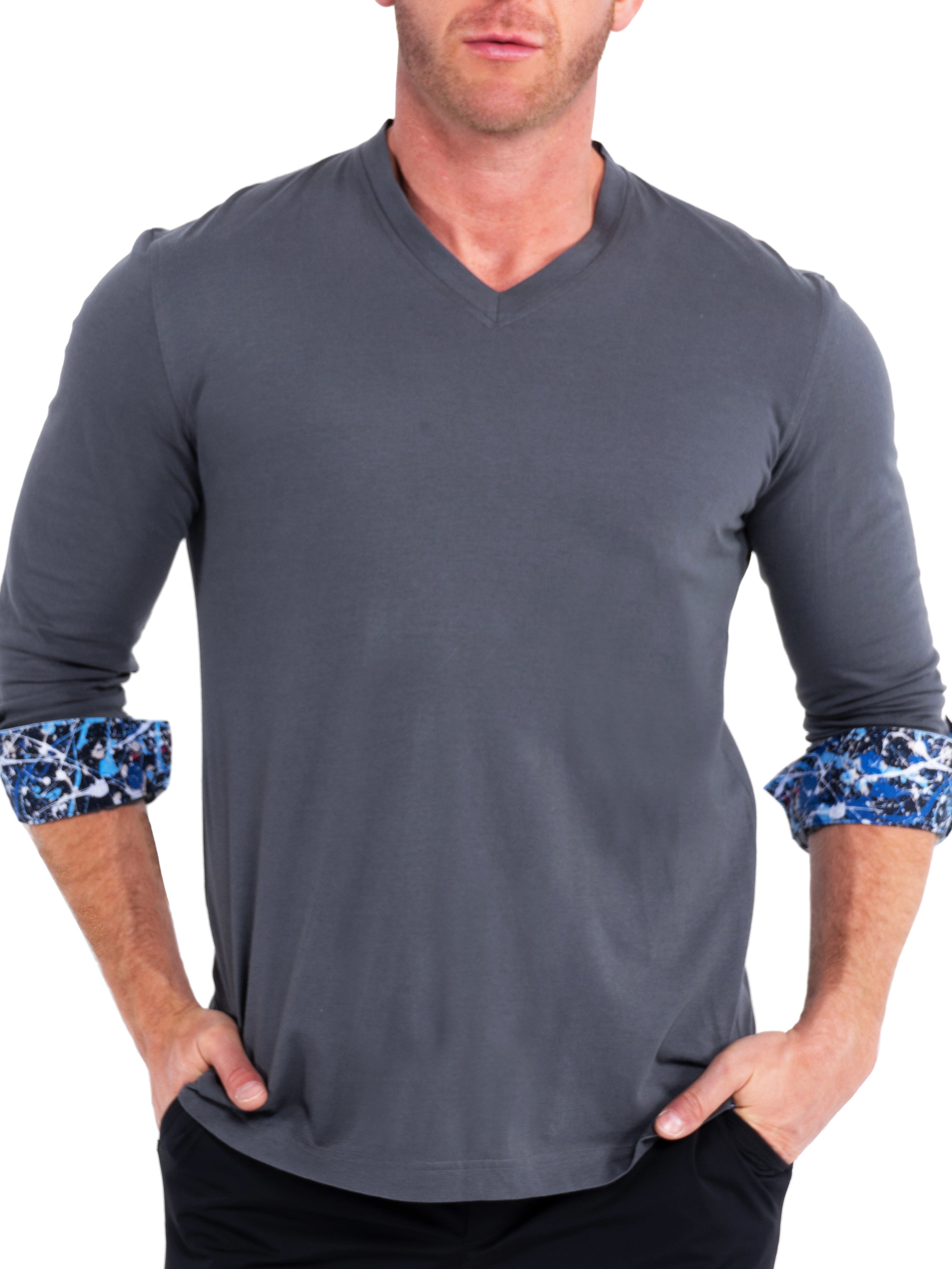 V-Neck Edison SolidBurst Grey