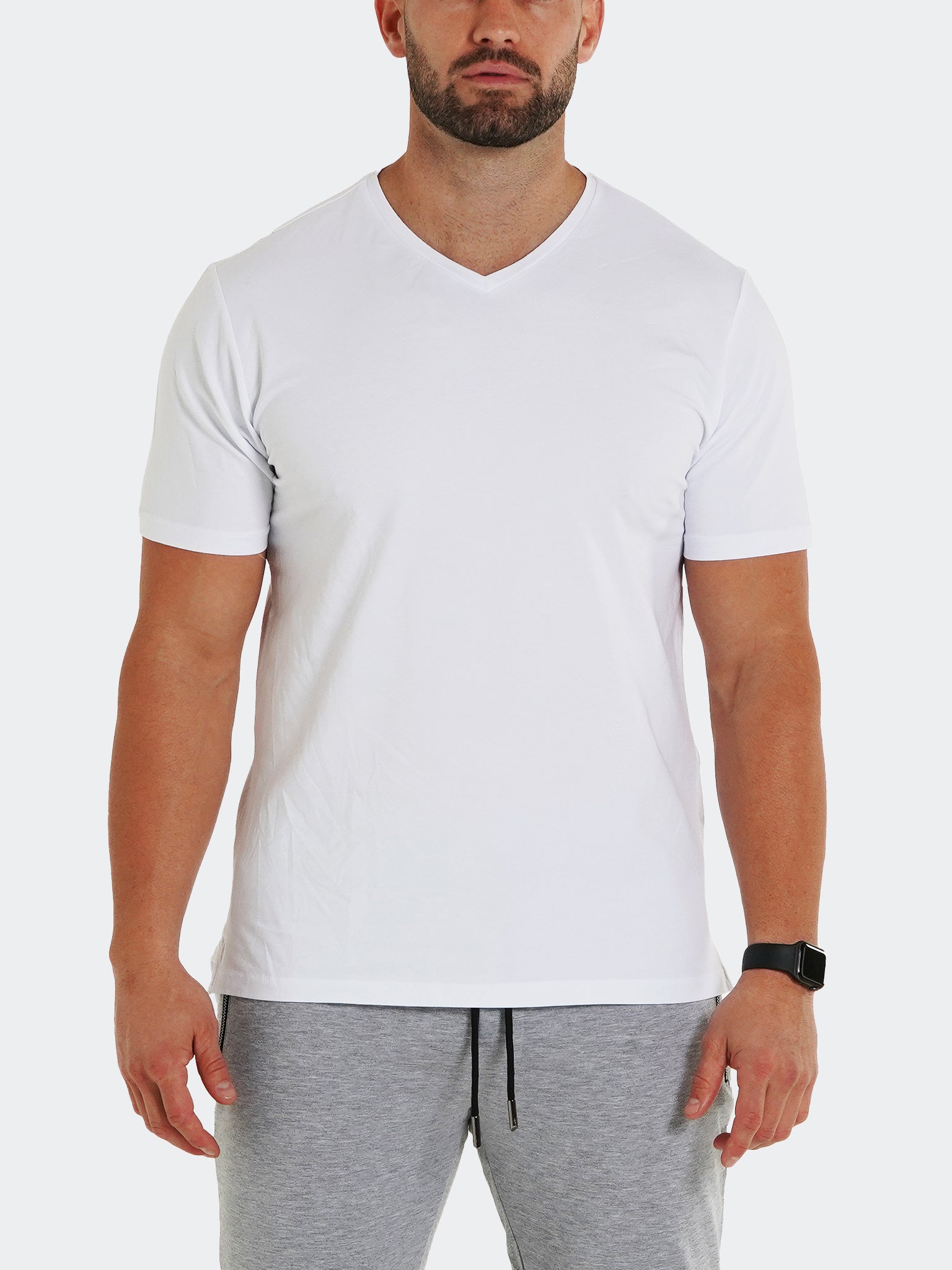 V-Neck Solid White