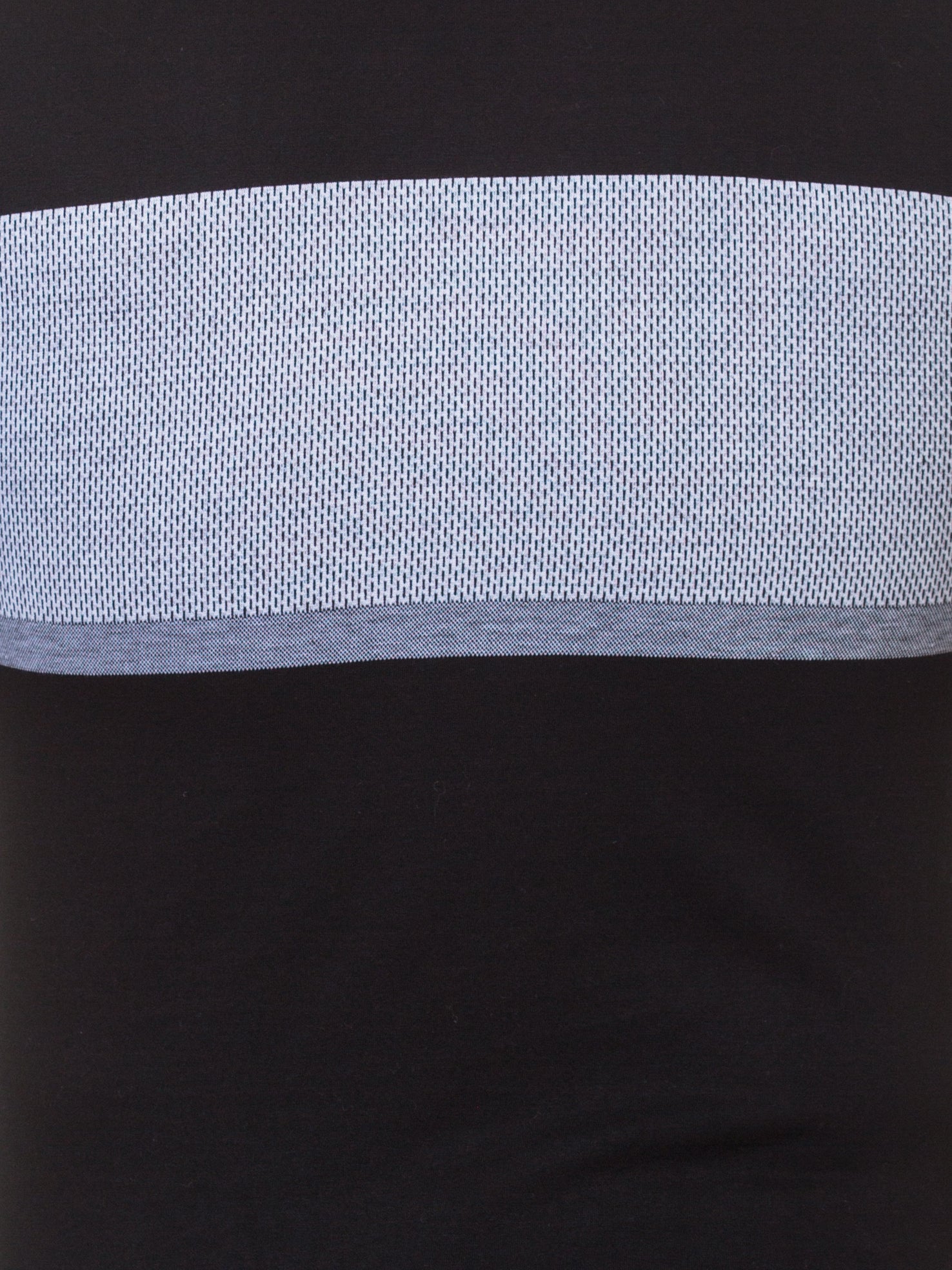 V-Neck Thick Stripe Black