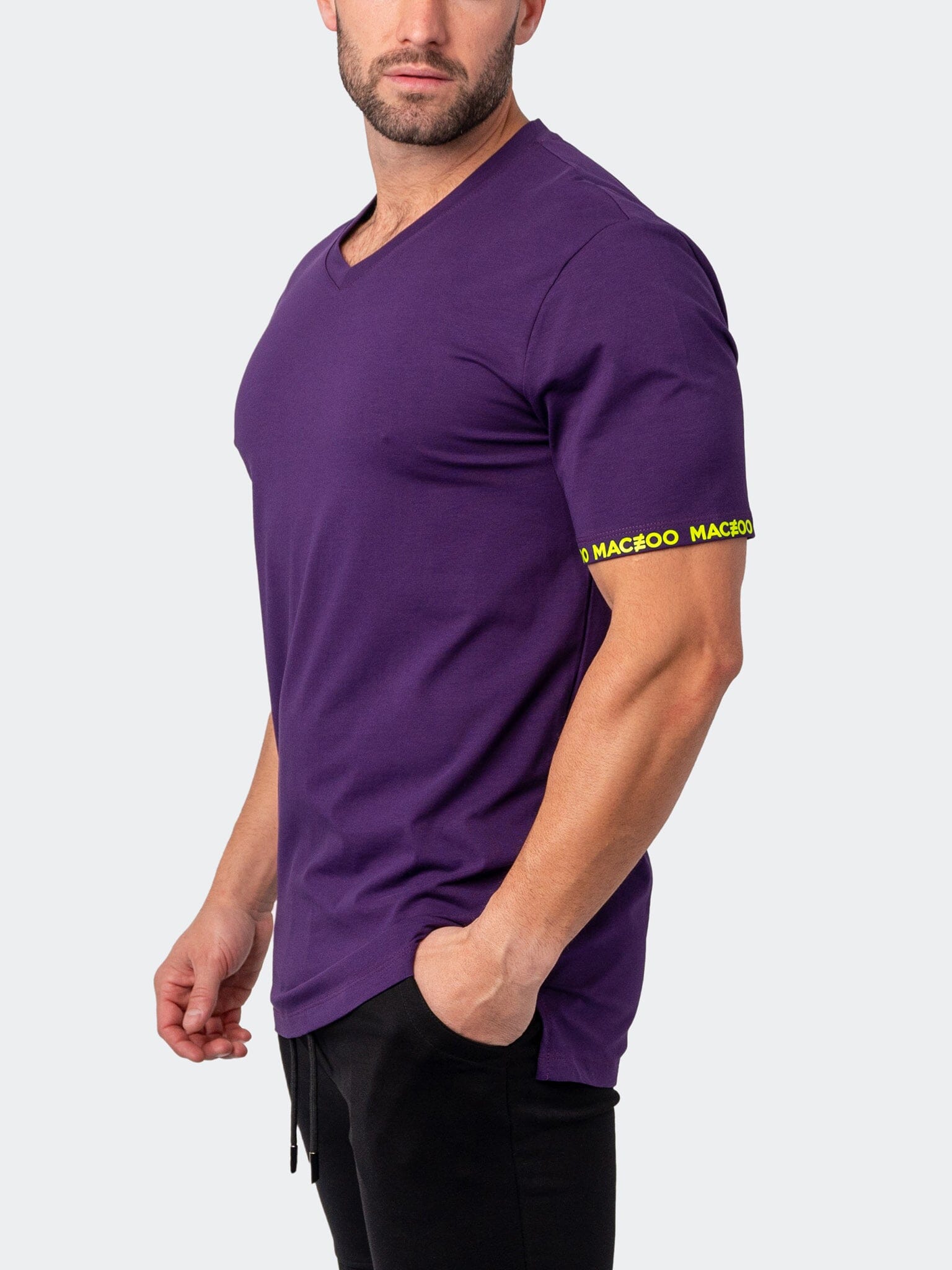 Vivaldi Sleeve Purple V-Neck Tee