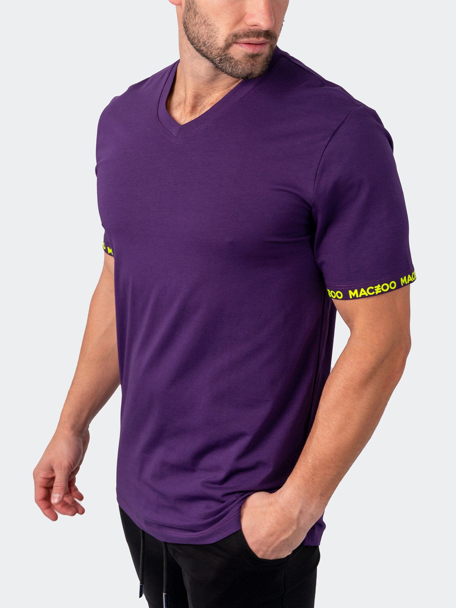 Vivaldi Sleeve Purple V-Neck Tee