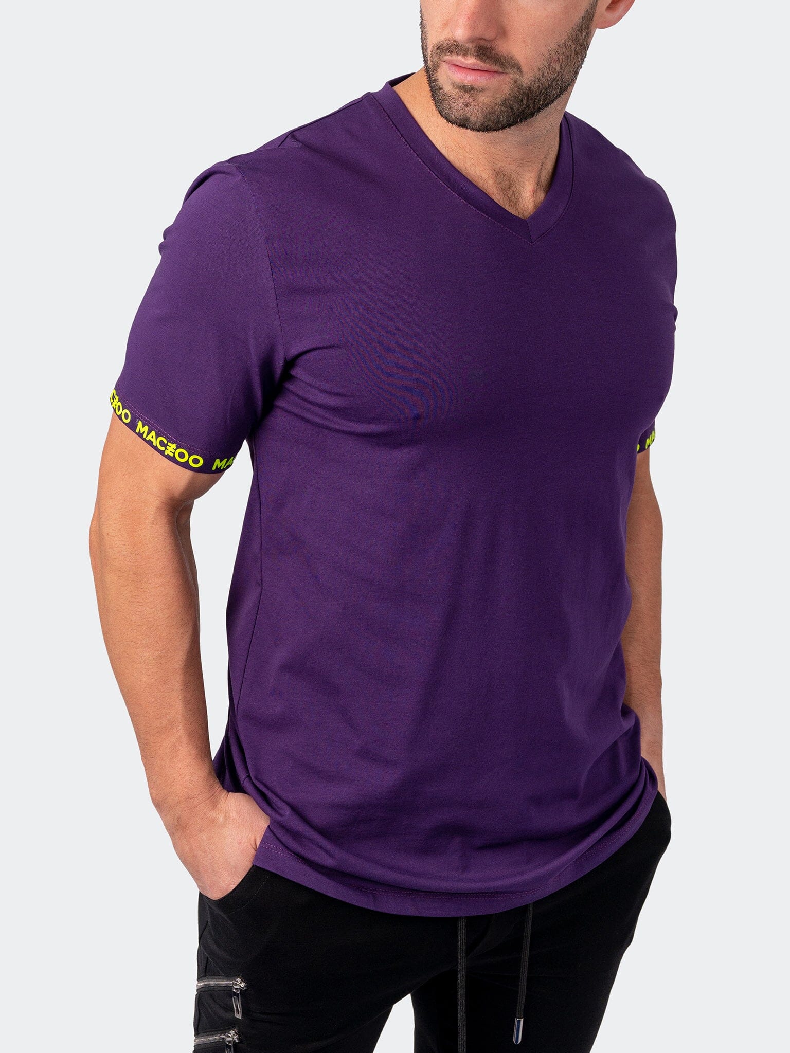 Vivaldi Sleeve Purple V-Neck Tee