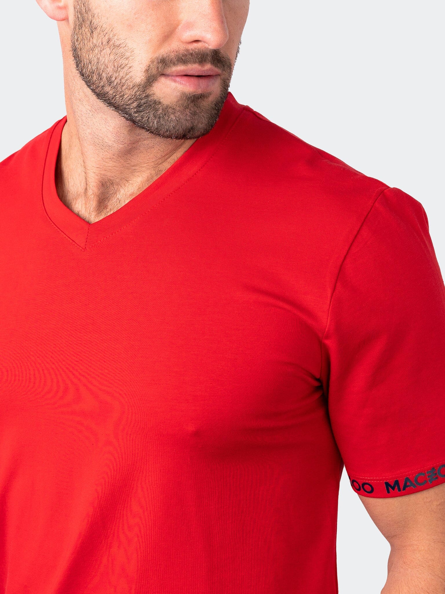 Vivaldi Sleeve Red V-Neck Tee