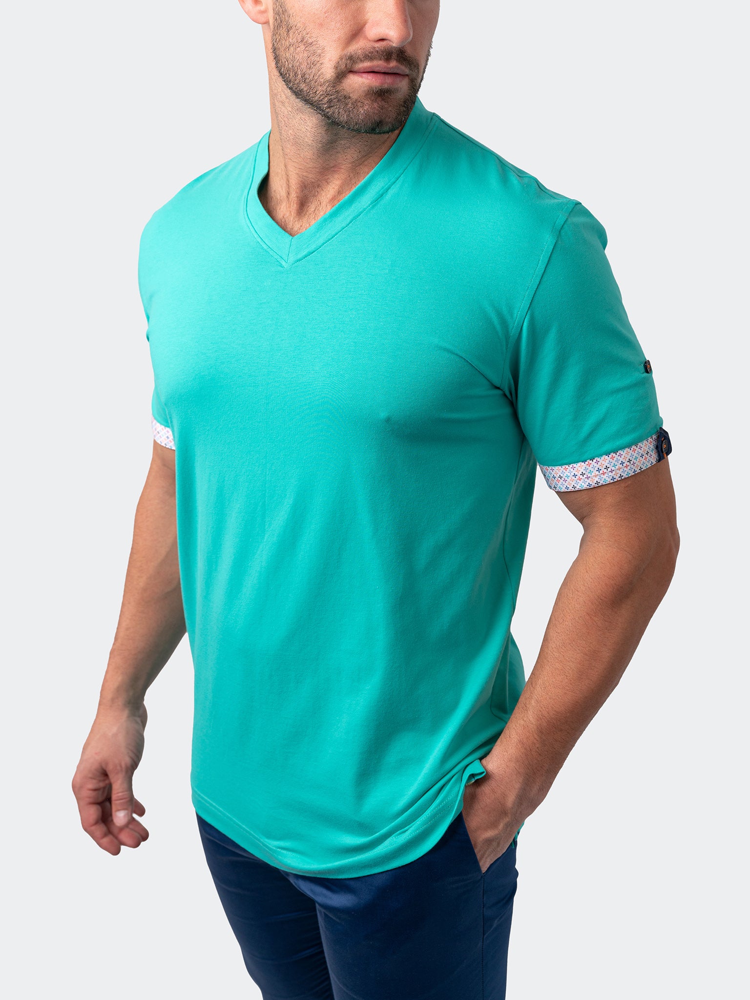 V-Neck Vivaldisolidmint Green