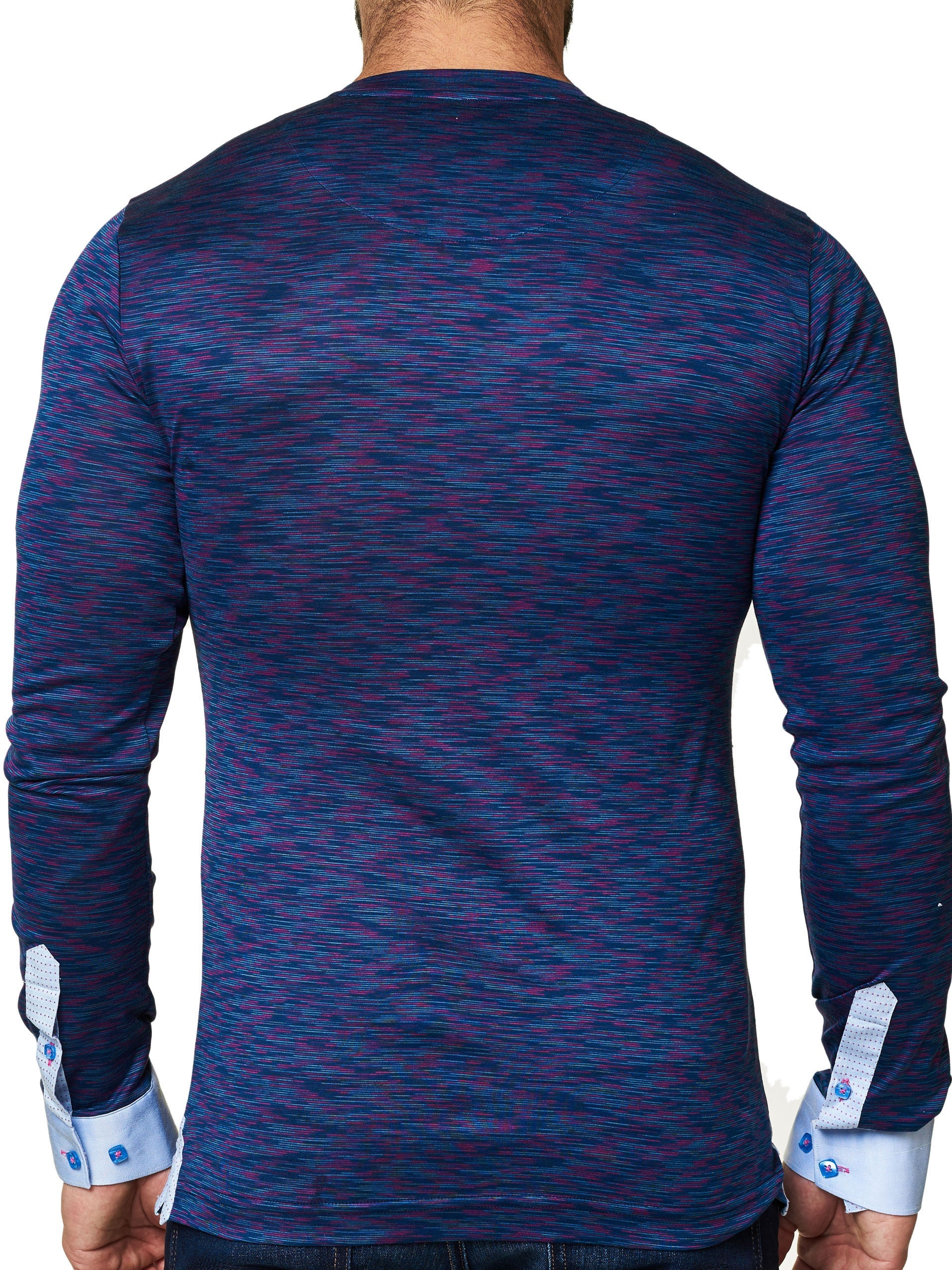 V Neck L Melange Purple