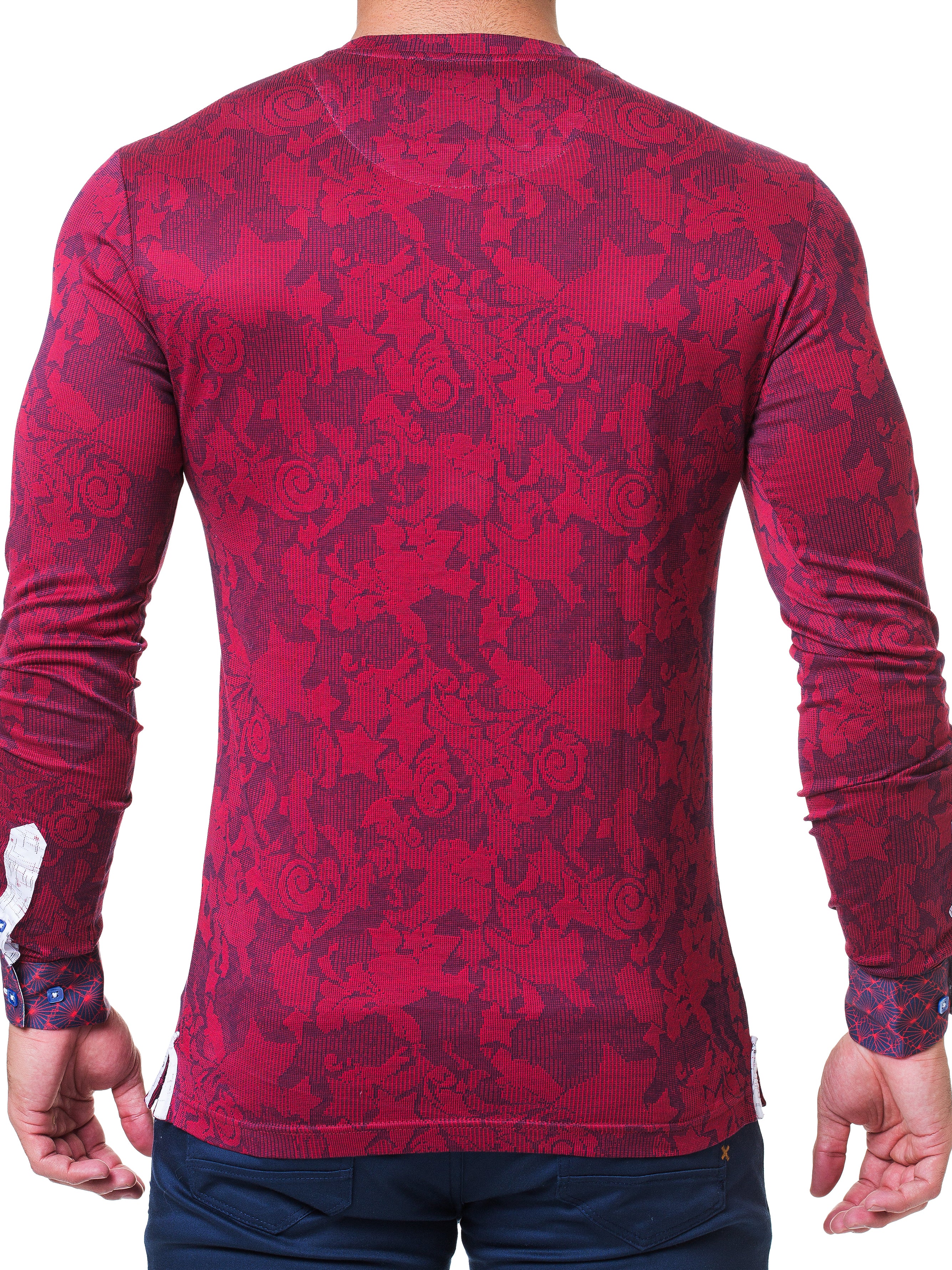 V Neck Edison Cloud Red