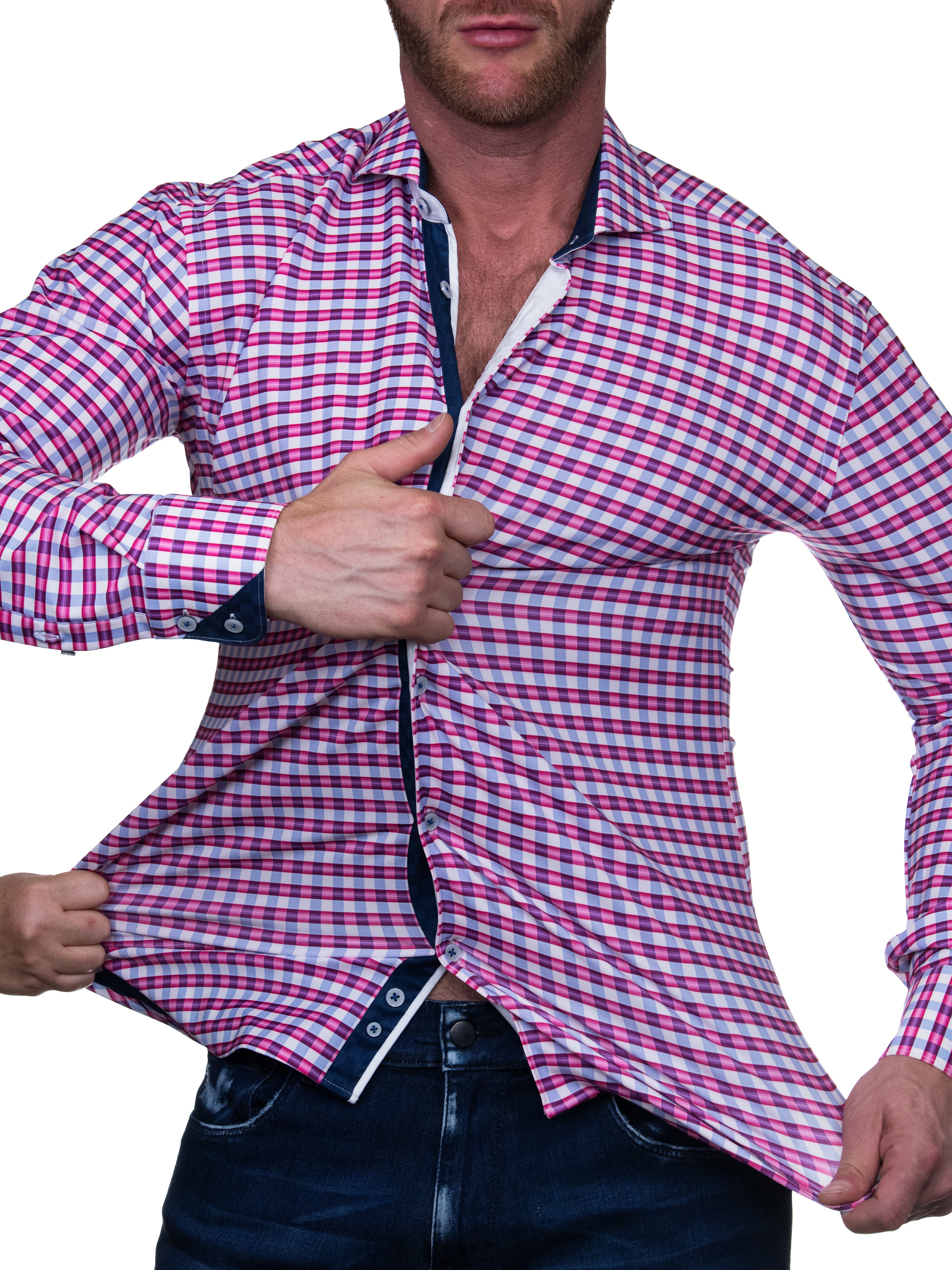 Wall Street Pink Check Shirt