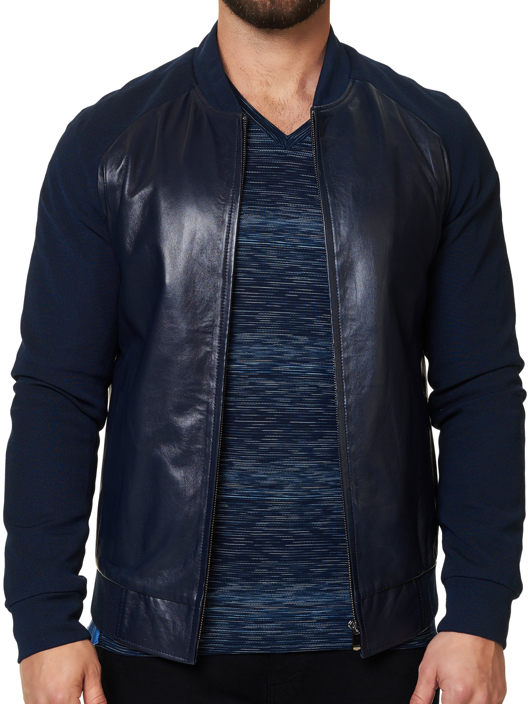 Leather Double Navy