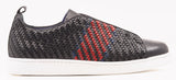 Shoe Casual KnitRed Black View-2