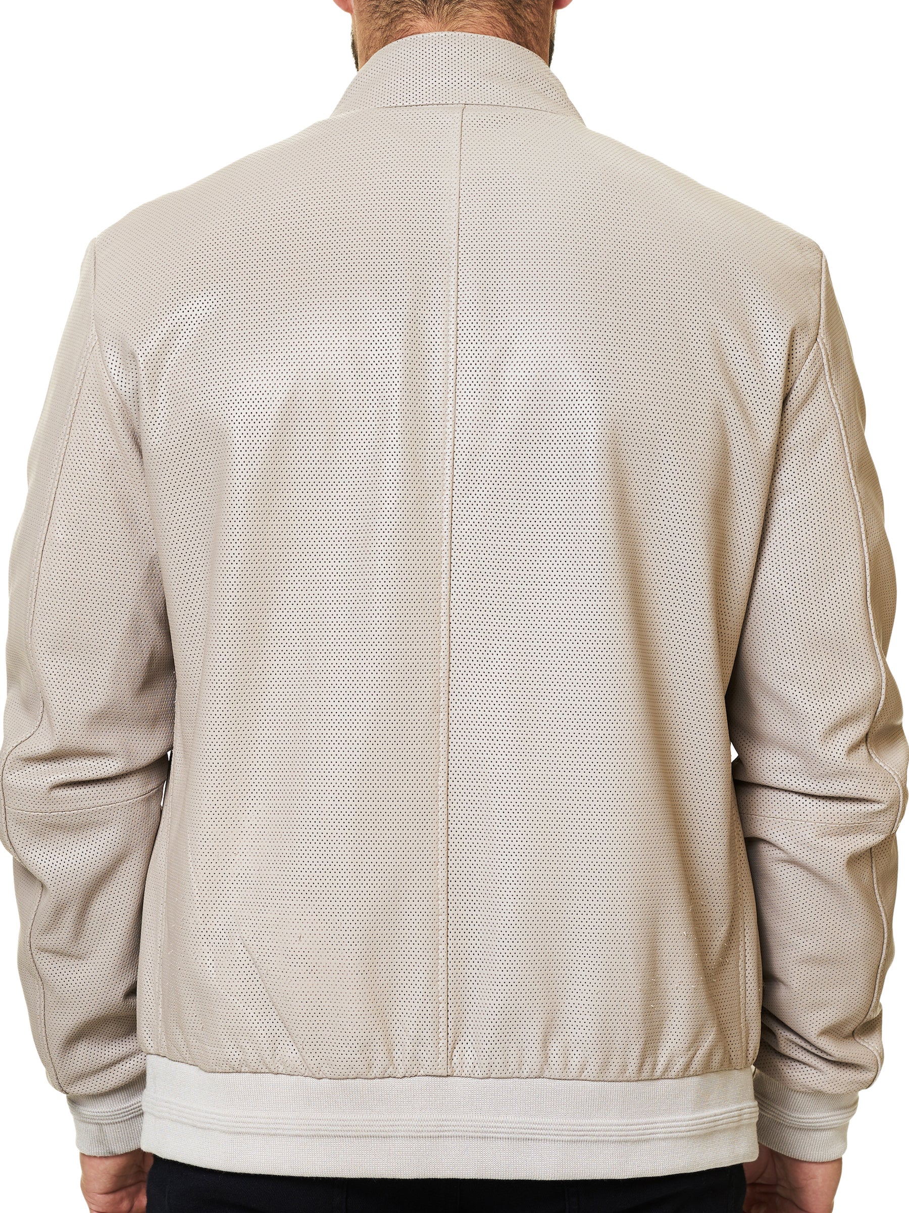 Leather Zip Off  White