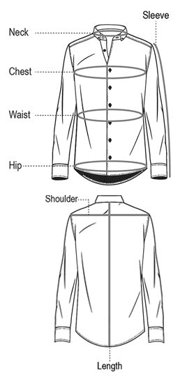 Dress Shirt Size Chart